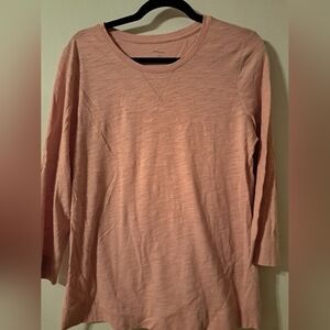 Daily Ritual Women's Blush Tee,EUC with 3/4 sleeves,lightweight